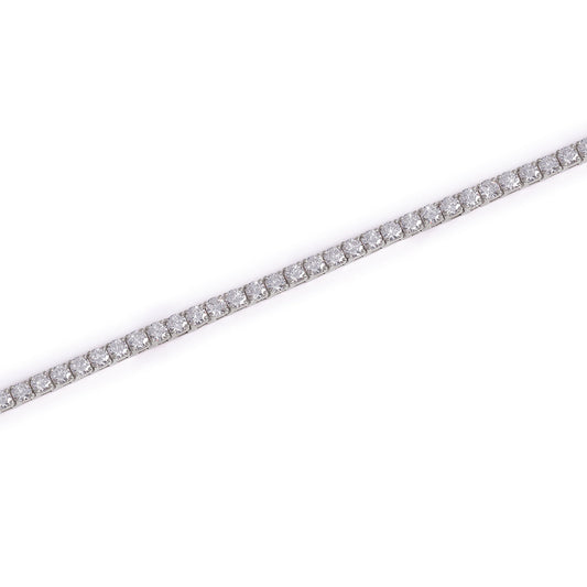 White Gold Diamond Tennis Bracelet-DX-BC-0101 S Diamlux