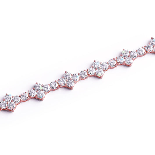 Rose Gold Vintage-Inspired Diamond Bracelet-DX-BC-0103 R Diamlux