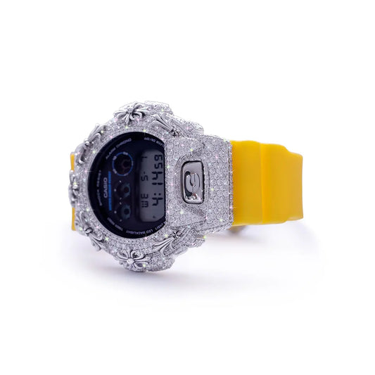 G-Shock DX-GS-0109 – Yellow Military Style with Handmade Diamond Bezel Diamlux