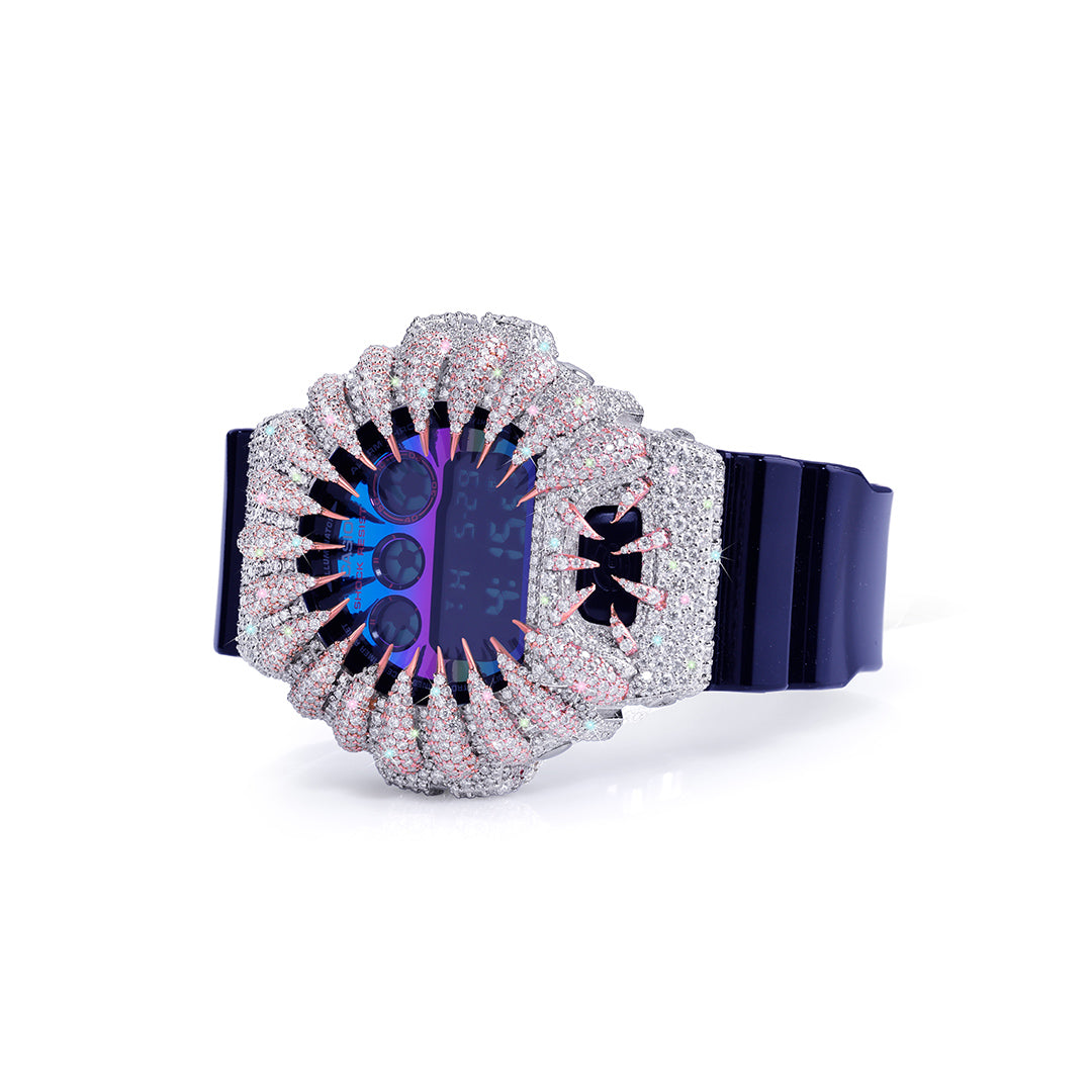 Blue Flame G-Shock β Violet Strap with Dual-Tone Frosted Bezel Diamlux