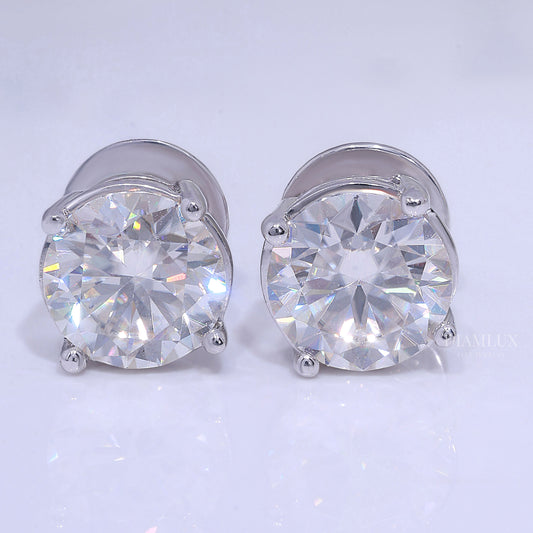 925 silver with moissanite diamond earring foe wedding and special occasions Diamlux Fine Jewelry