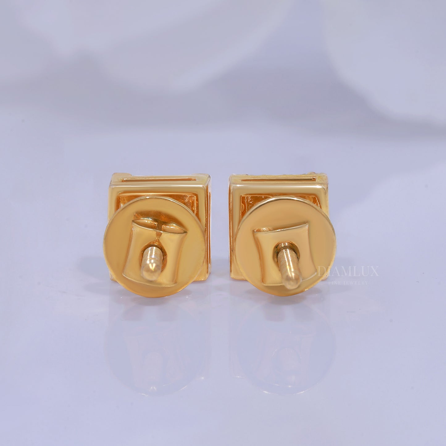 925 silver with moissanite diamond yellow gold plated Diamlux Fine Jewelry