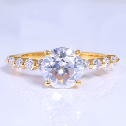 2ct Round Cut Lab Diamond Solitaire Engagement Ring in 14kt White Gold Diamlux Fine Jewelry