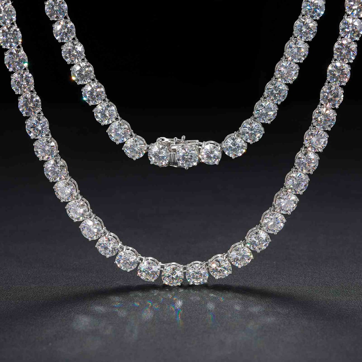 Tennis Chain With Moissanite Diamond Diamlux