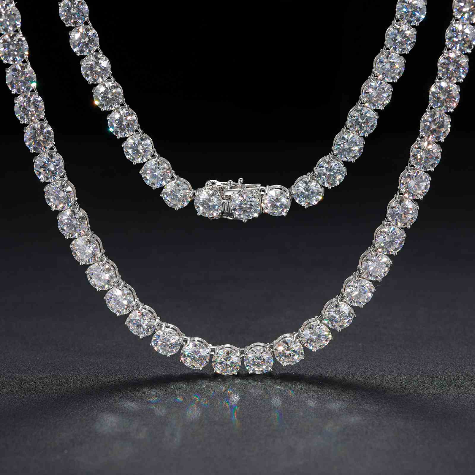 Tennis Chain With Moissanite Diamond Diamlux