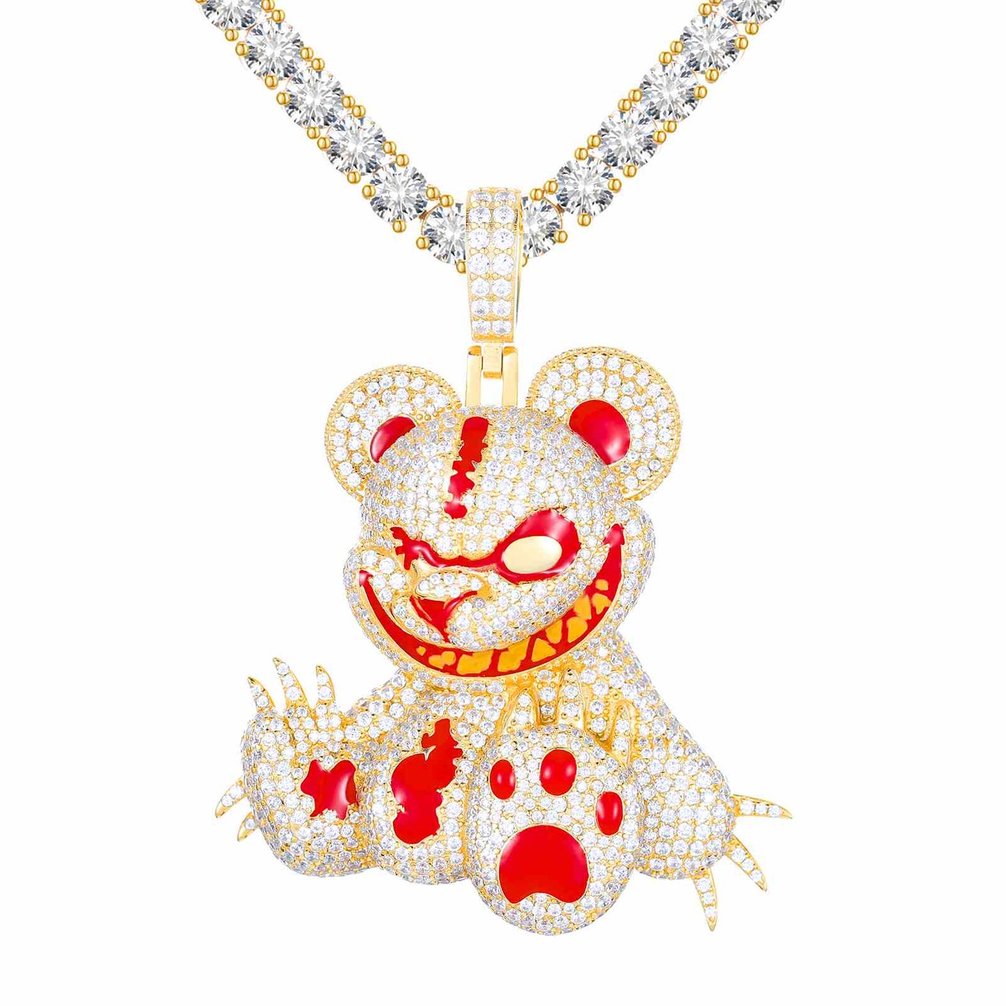 Diamlu Evil  Teddy Bear Pendant