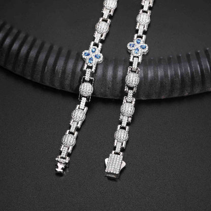 Pear Cut Four Leaf Clover Bracelet with Moissanite Diamond Diamlux