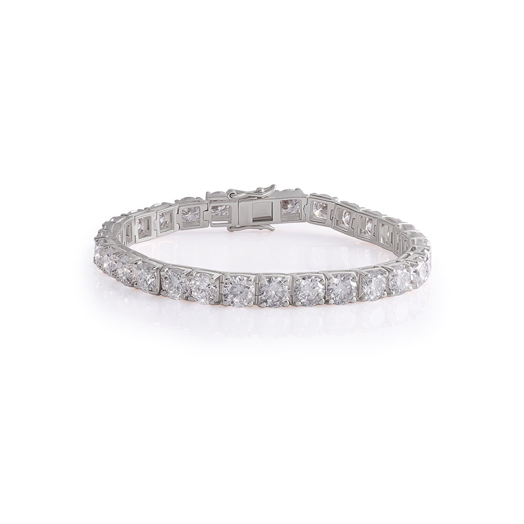 White Gold  Round Diamond Tennis Bracelet-DX-BC-0100 S Diamlux