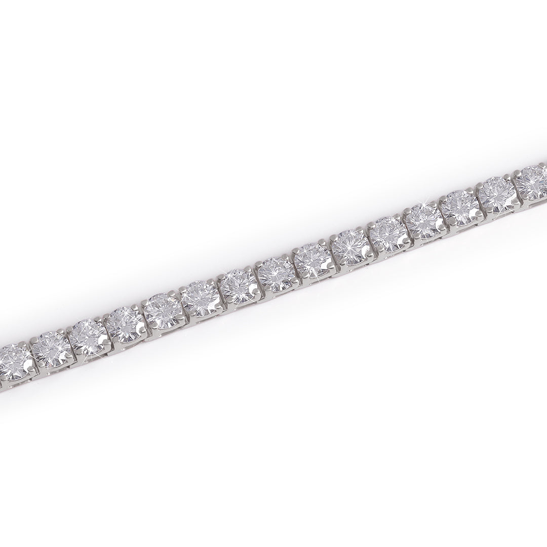 White Gold  Round Diamond Tennis Bracelet-DX-BC-0100 S Diamlux