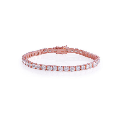 Rose Gold Slim Diamond Tennis Bracelet Diamlux
