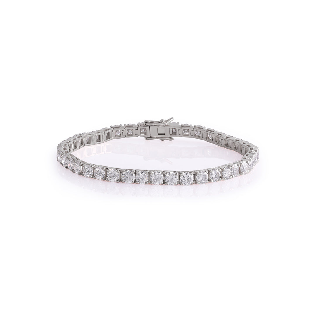 White Gold Diamond Tennis Bracelet-DX-BC-0101 S Diamlux