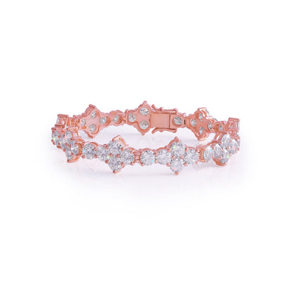 Rose Gold Vintage-Inspired Diamond Bracelet-DX-BC-0103 R Diamlux