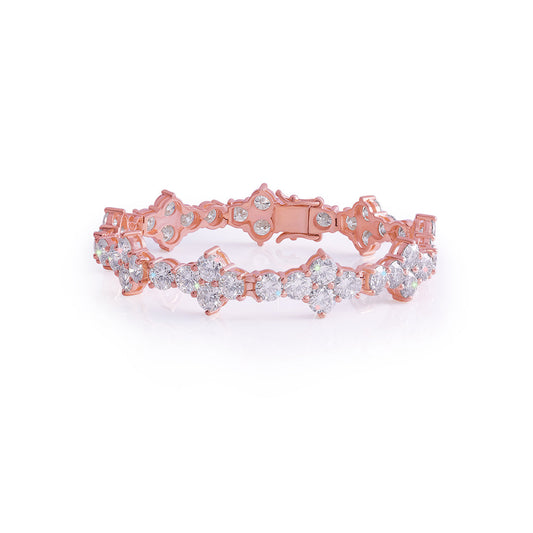 Rose Gold Vintage-Inspired Diamond Bracelet-DX-BC-0103 R Diamlux