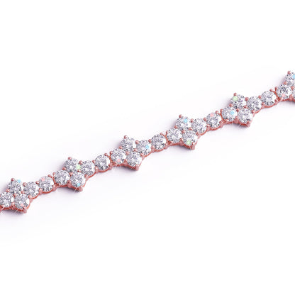 Rose Gold Vintage-Inspired Diamond Bracelet-DX-BC-0103 R Diamlux