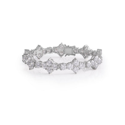 White Gold Vintage Style Diamond Tennis Bracelet-DX-BC-0103 S Diamlux