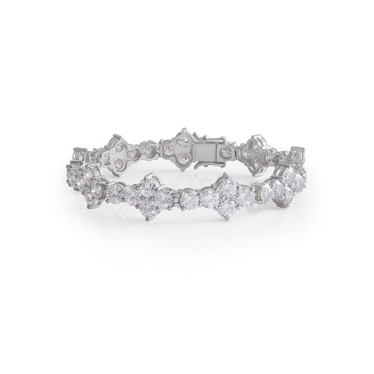 White Gold Vintage Style Diamond Tennis Bracelet-DX-BC-0103 S Diamlux