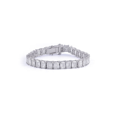 Emerald Cut Tennis Bracelet – Statement Elegance-DX-BC-0117 Diamlux