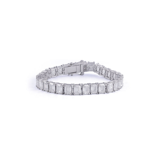 Emerald Cut Tennis Bracelet – Statement Elegance-DX-BC-0117 Diamlux