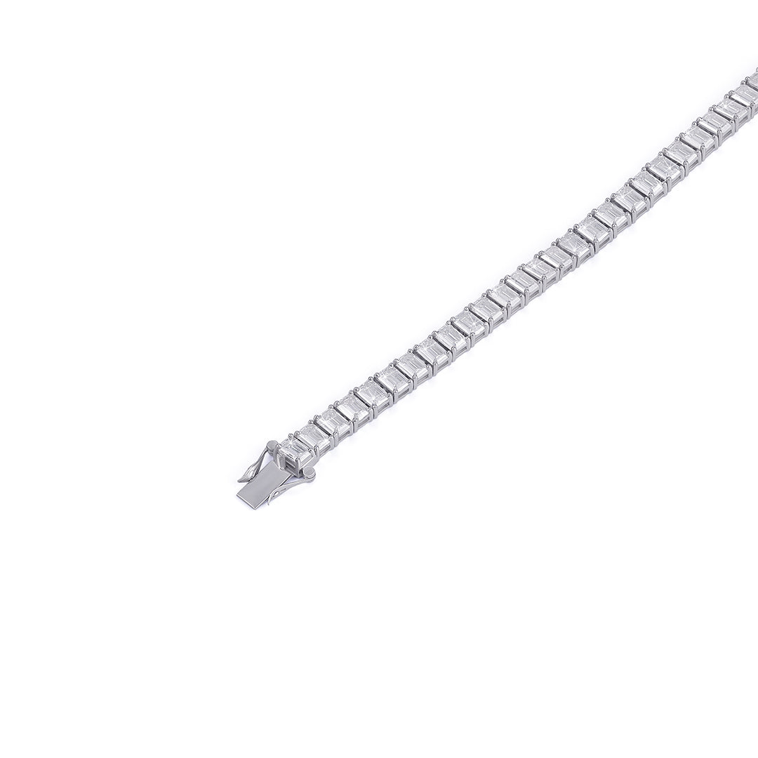 Emerald Cut Tennis Bracelet – Statement Elegance-DX-BC-0117 Diamlux