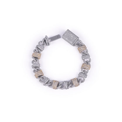 Diamlux White Gold infinity Bracelet