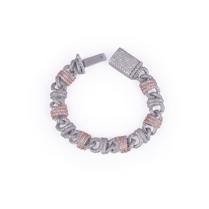 Diamlux White Gold infinity Bracelet
