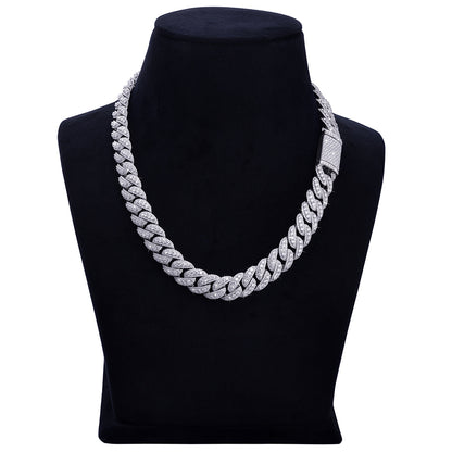 Classic Iced Out White Gold  Cuban Link Chain-DX-CN-0103 Diamlux