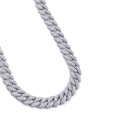 Classic Iced Out White Gold  Cuban Link Chain-DX-CN-0103 Diamlux