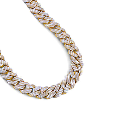 Yellow Gold Cuban Link Chain – Moissanite Diamonds-DX-CN-0113G Diamlux