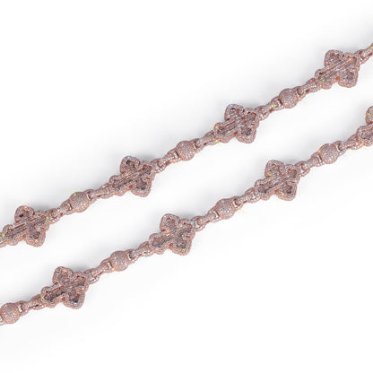 Rose Gold Clover-Link Diamond Chain Diamlux