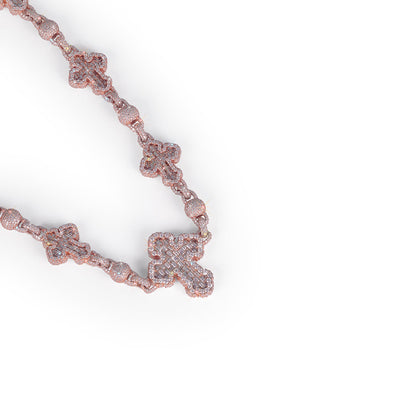 Rose Gold Clover-Link Diamond Chain Diamlux
