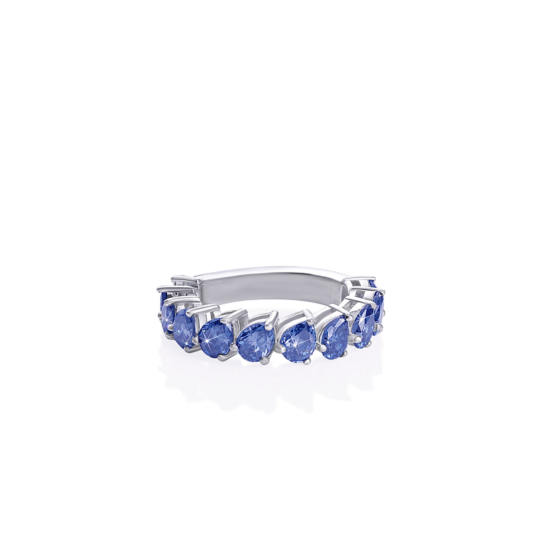 Royal Blue Sapphire Eternity Ring Diamlux
