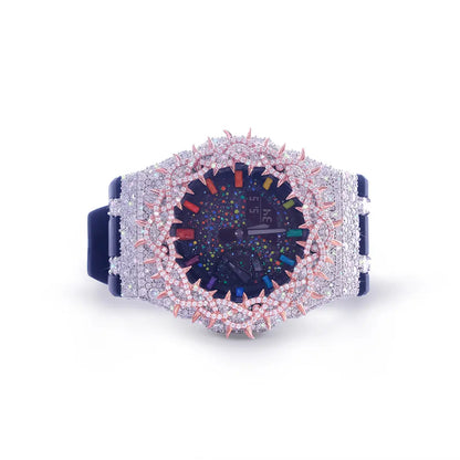 Starlight Prism: Galaxy Dial G-Shock with Radiant Rose Gold Thorns Diamlux