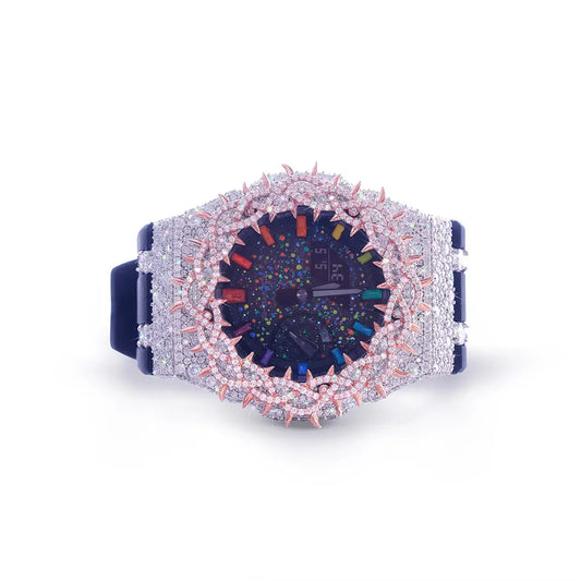 Starlight Prism: Galaxy Dial G-Shock with Radiant Rose Gold Thorns Diamlux