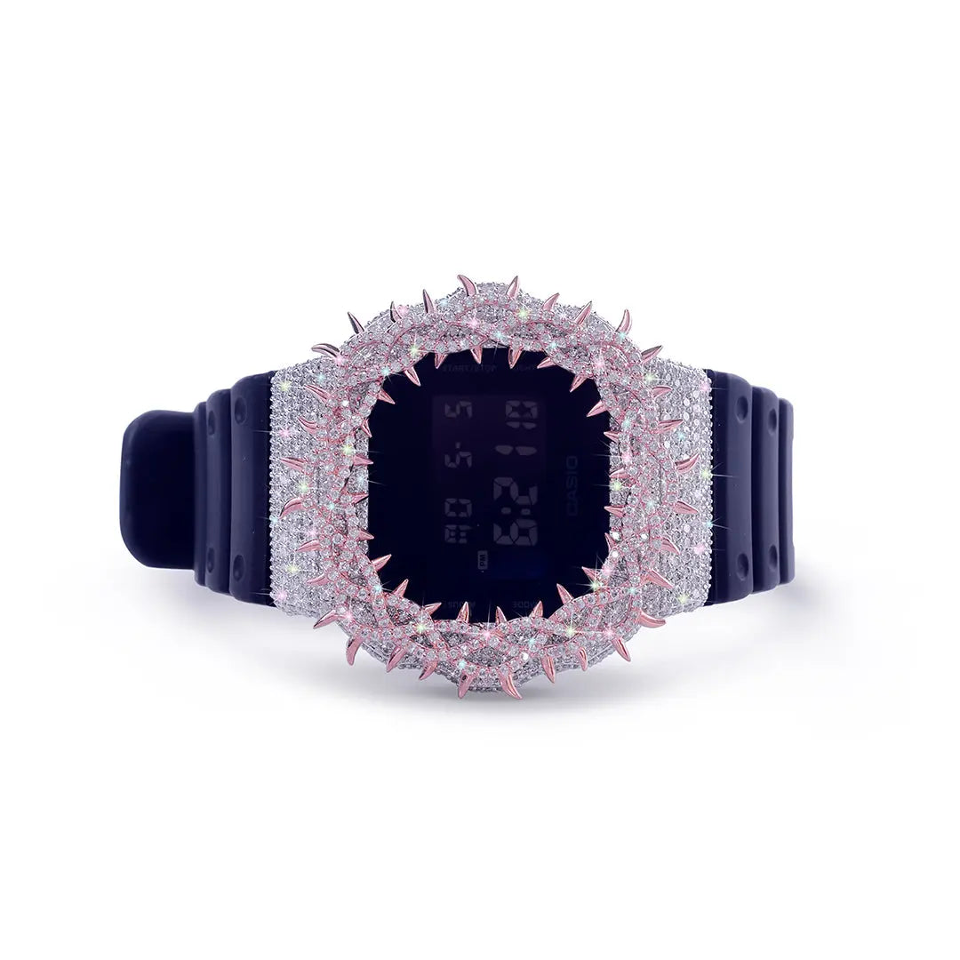 Handmade G-Shock with Full Diamond Embellishment Diamlux