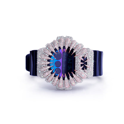 Blue Flame G-Shock – Violet Strap with Dual-Tone Frosted Bezel Diamlux