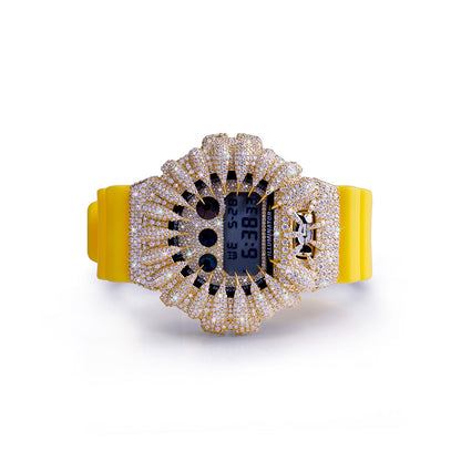 Yellow G-Shock Bust Down – Gold Iced Claw Design Diamlux