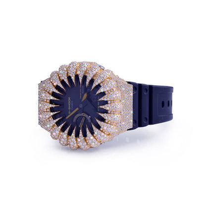 Gold Radiance G-SHOCK with Full Iced-Out Sunburst Bezel Diamlux