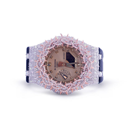 Champagne Gold G-SHOCK with Rose Diamond Crown & Two-Tone Sparkle Diamlux