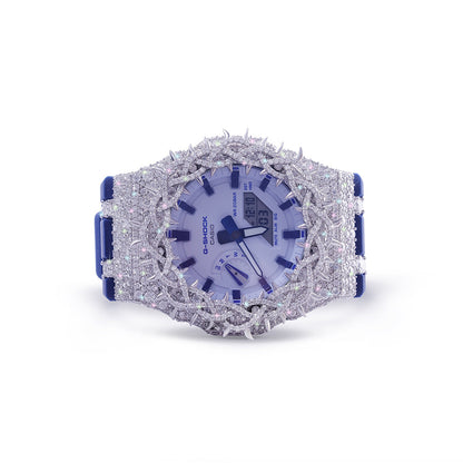 White Iced G-Shock – Aurora Diamond Bezel Diamlux