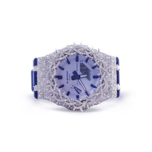 White Iced G-Shock – Aurora Diamond Bezel Diamlux