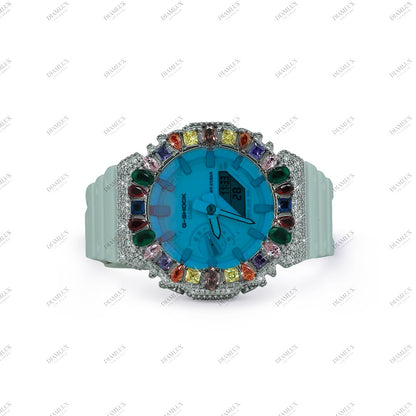 Moissanite Multi Colour Diamond G- Shock Edition Diamlux Fine Jewelry