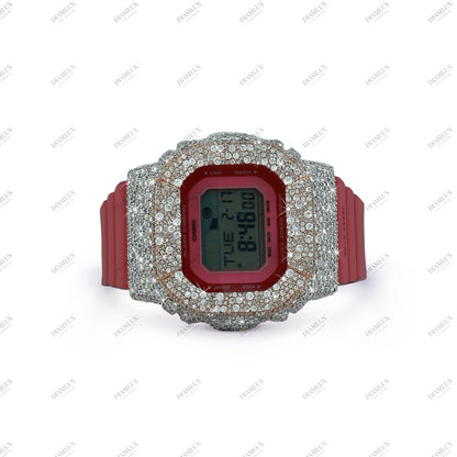 Natural Diamond G- Shock Watch Square Dial Diamlux