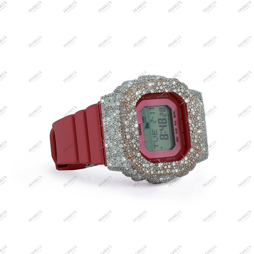 Natural Diamond G- Shock Watch Square Dial Diamlux