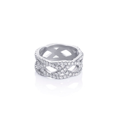 Criss-Cross Diamond Eternity Band Diamlux