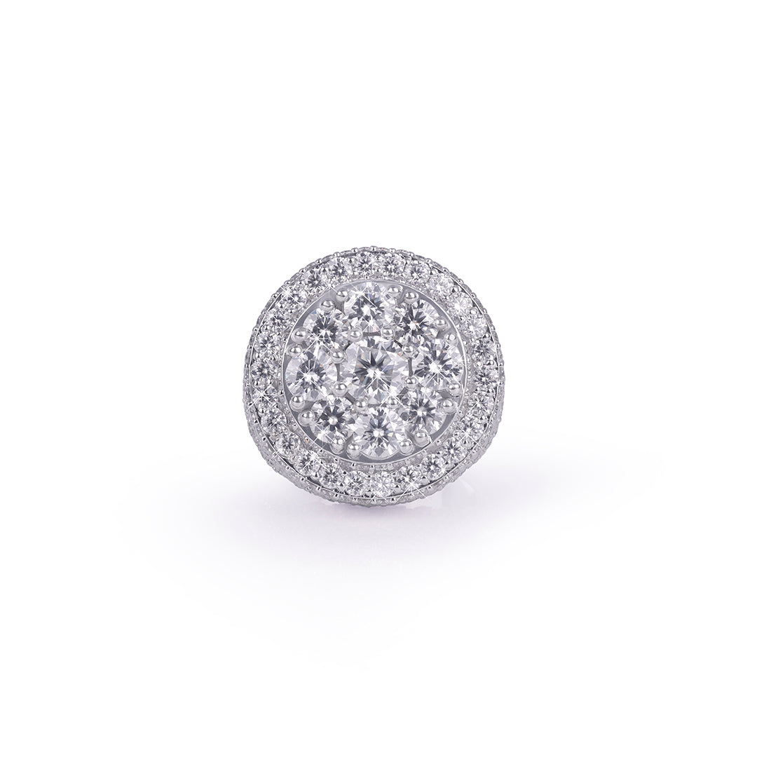 Brilliant Halo Cluster Diamond Ring Diamlux