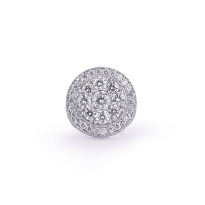 Brilliant Halo Cluster Diamond Ring Diamlux