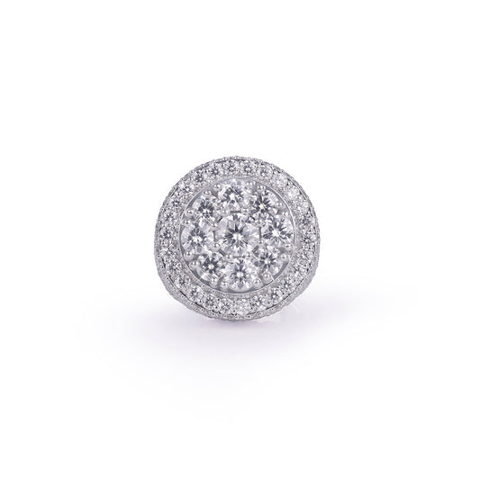 Brilliant Halo Cluster Diamond Ring Diamlux