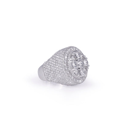 Brilliant Halo Cluster Diamond Ring Diamlux