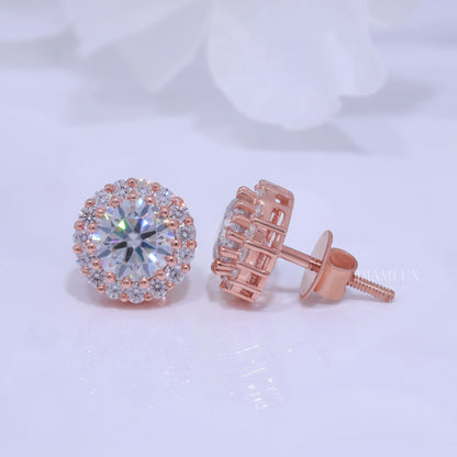 925 silver with moissanite diamond earrings Diamlux Fine Jewelry