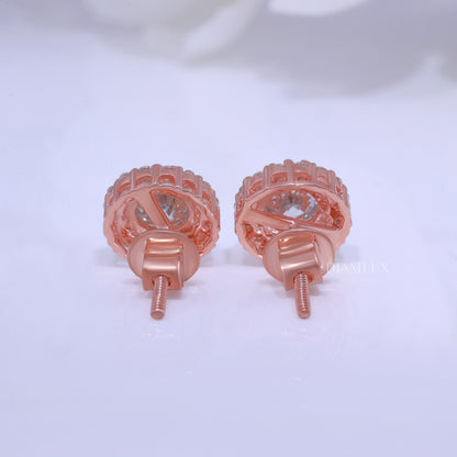 925 silver with moissanite diamond earrings Diamlux Fine Jewelry